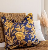 fleuresse – Hochwertige Bettwäsche Fleuresse Valencia Samt-Flanell mit Digitaldruck 584480 Blau-Gelb