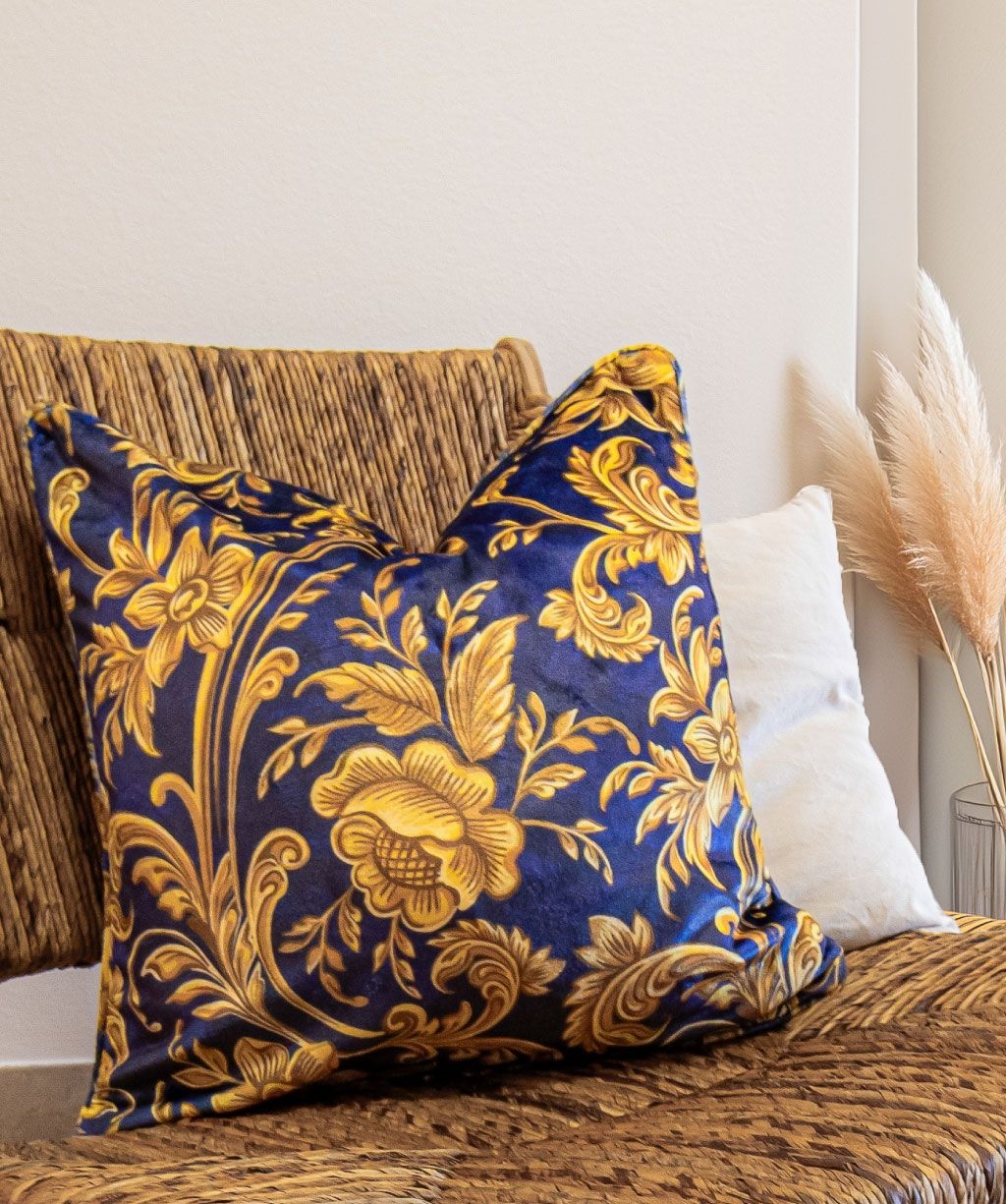 fleuresse – Hochwertige Bettwäsche Fleuresse Valencia Samt-Flanell mit Digitaldruck 584480 Blau-Gelb