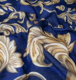 fleuresse – Hochwertige Bettwäsche Fleuresse Valencia Samt-Flanell mit Digitaldruck 584480 Blau-Gelb