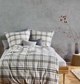 fleuresse – Hochwertige Bettwäsche Fleuresse LECH - Flanell Bettwäsche - Grau-Beige karriert  604465