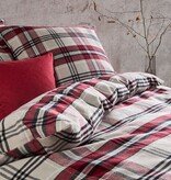 fleuresse – Hochwertige Bettwäsche Fleuresse LECH - Flanell Bettwäsche - Rot-Beige karriert   604465