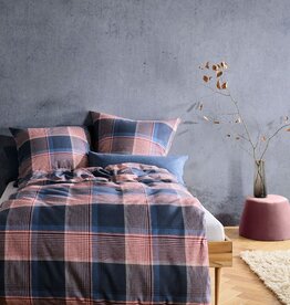 fleuresse – Hochwertige Bettwäsche Fleuresse LECH - Flanell Bettwäsche -Blau-Rot-Fb.02  604385