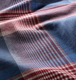 fleuresse – Hochwertige Bettwäsche Fleuresse LECH - Flanell Bettwäsche -Blau-Rot-Fb.02  604385