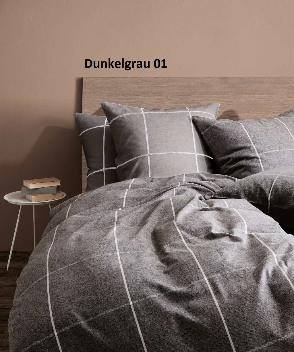 fleuresse – Hochwertige Bettwäsche Fleuresse LECH - Flanell Bettwäsche -fein kariert - 6 farben 604311