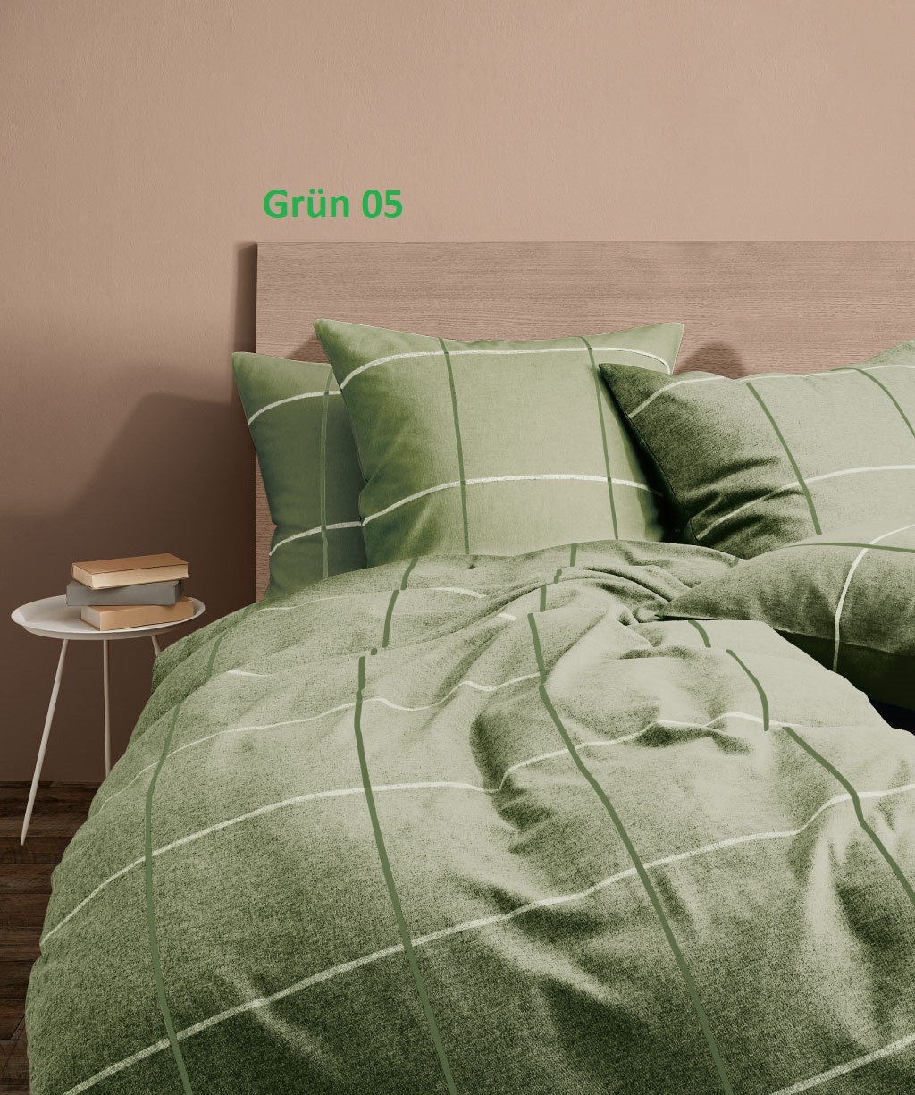 fleuresse – Hochwertige Bettwäsche Fleuresse LECH - Flanell Bettwäsche -fein kariert - 6 farben 604311