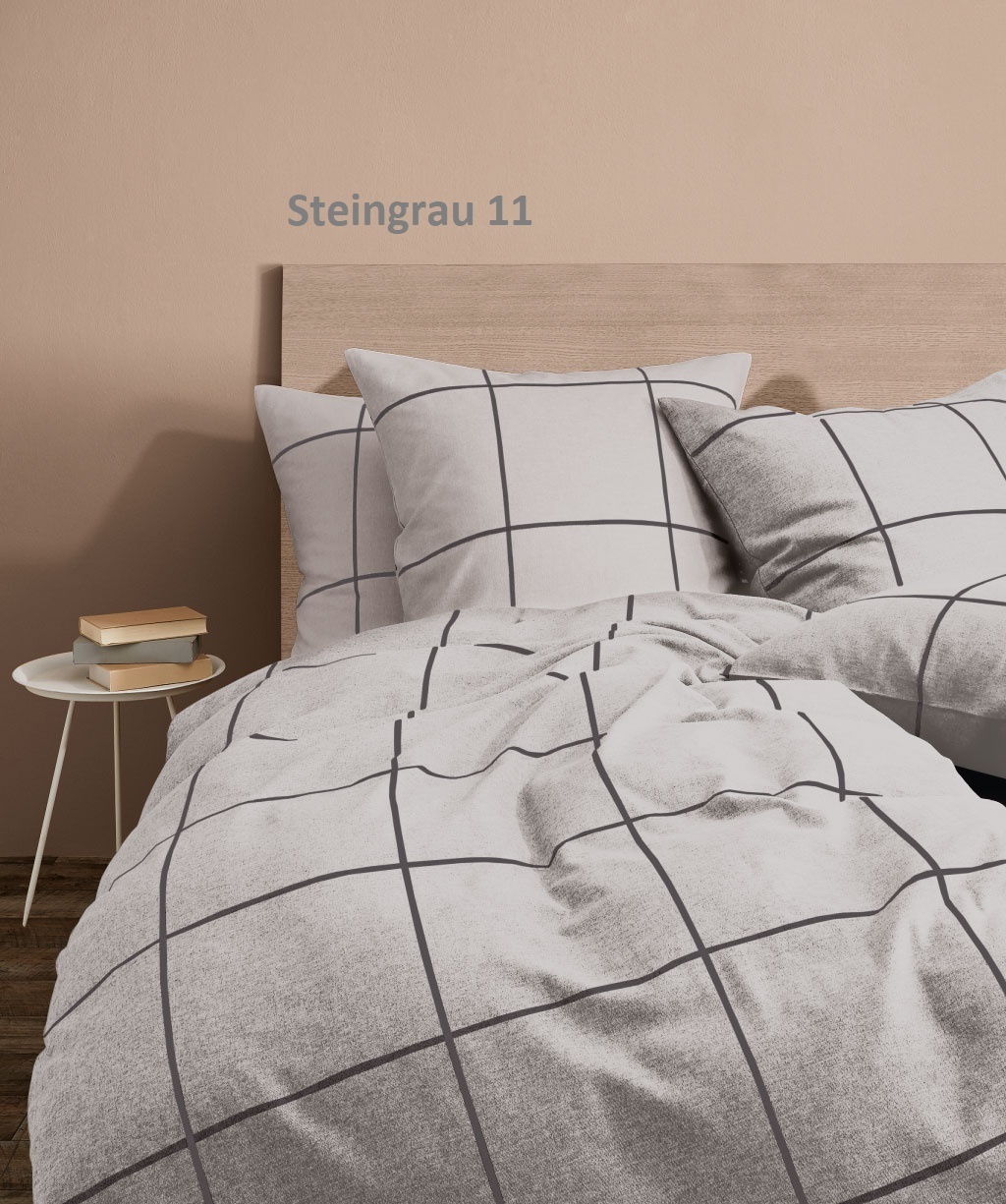 fleuresse – Hochwertige Bettwäsche Fleuresse LECH - Flanell Bettwäsche -fein kariert - 6 farben 604311