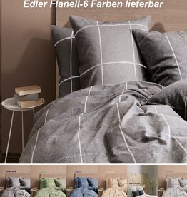  fleuresse – Hochwertige Bettwäsche Fleuresse LECH - Flanell Bettwäsche -fein kariert - 6 farben 604311