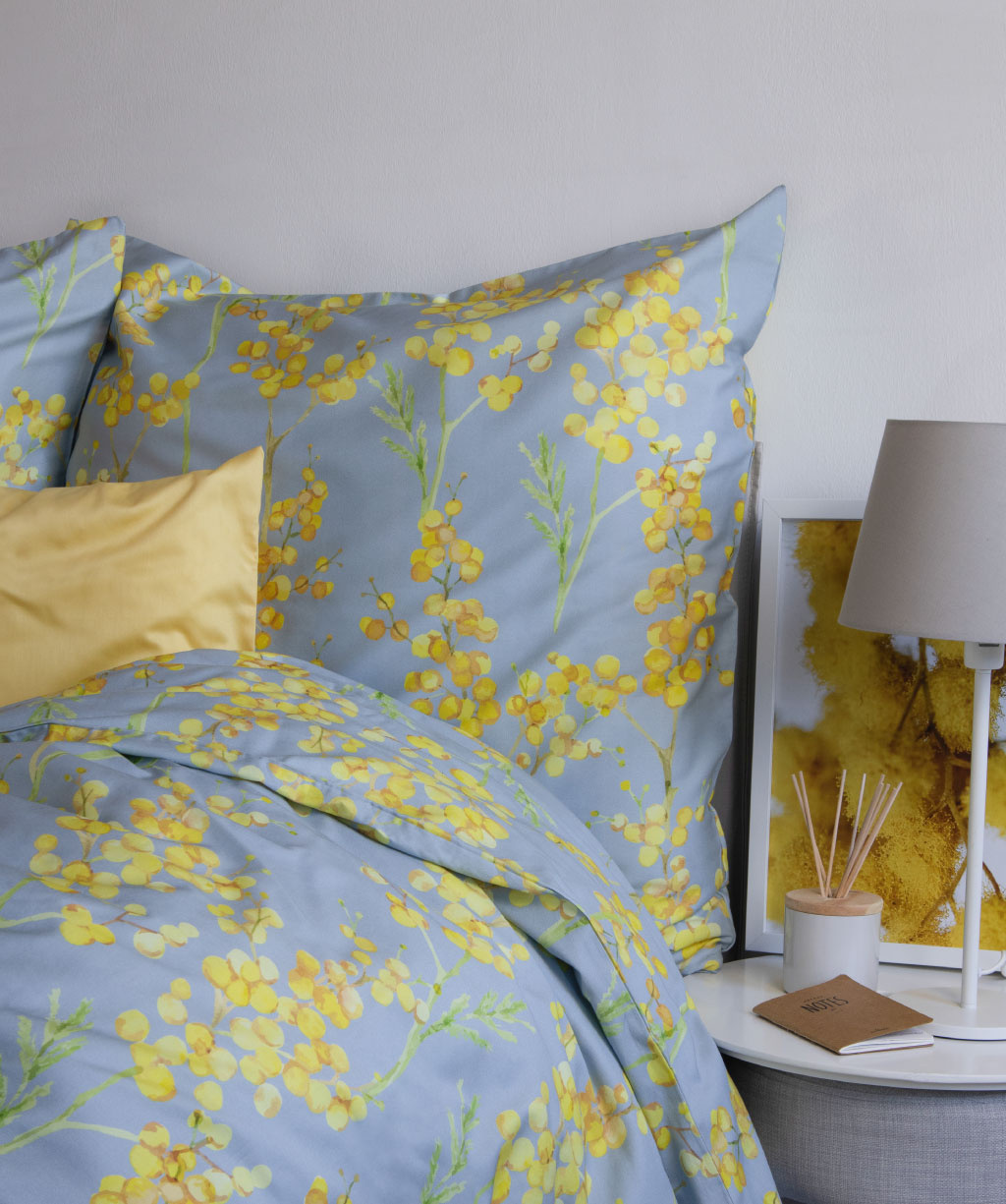 fleuresse – Hochwertige Bettwäsche Fleuresse Modern Garden - Mako-Satin - 114411 Blau