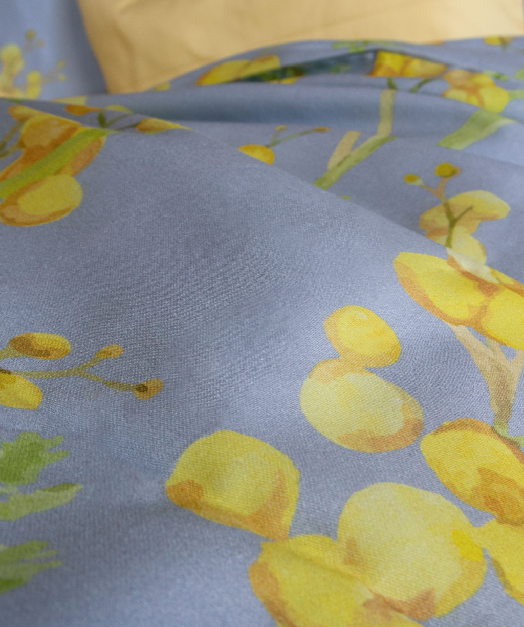 fleuresse – Hochwertige Bettwäsche Fleuresse Modern Garden - Mako-Satin - 114411 Blau