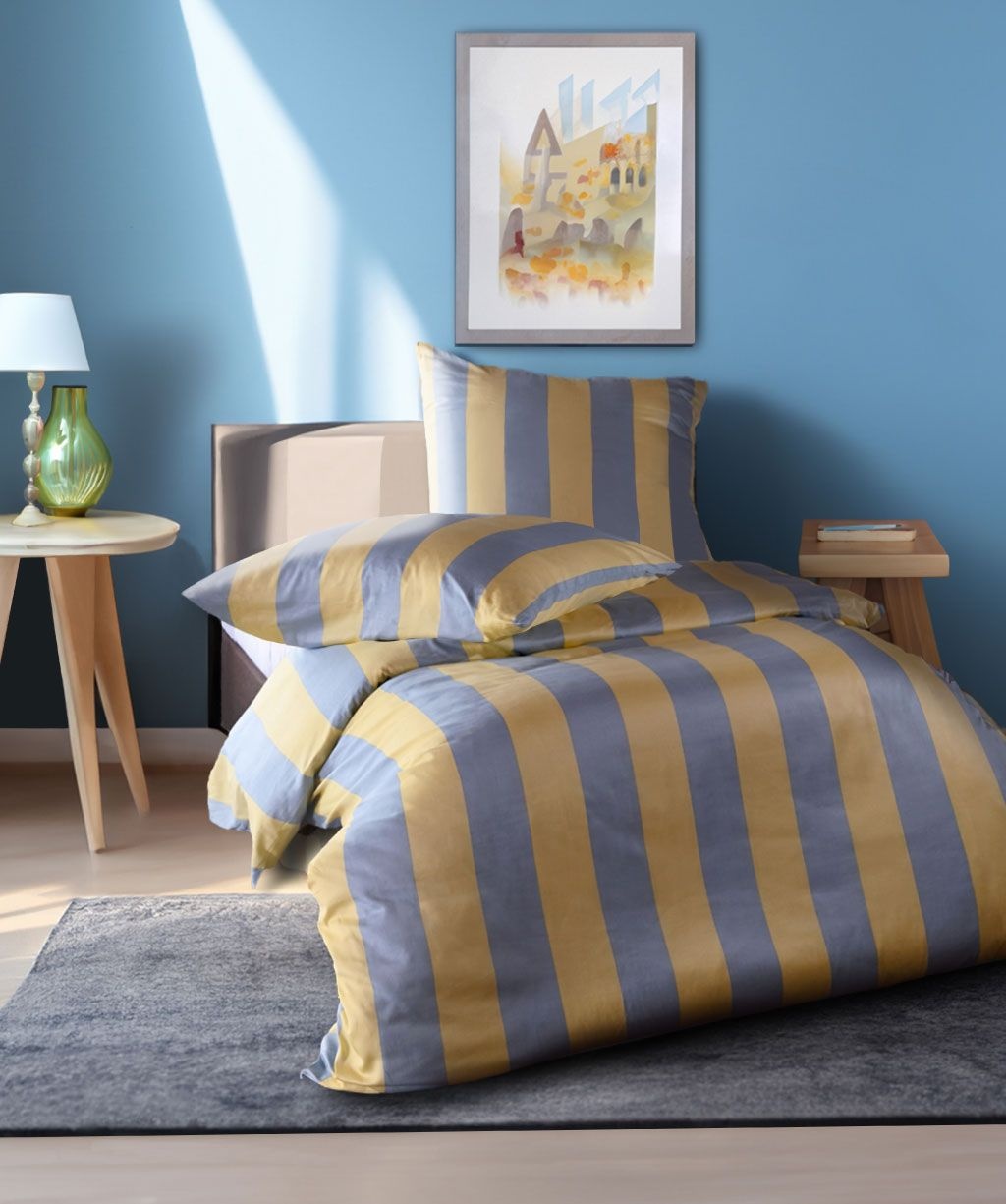 fleuresse – Hochwertige Bettwäsche Fleuresse Modern Life - Mako-Satin - 114412 Blau