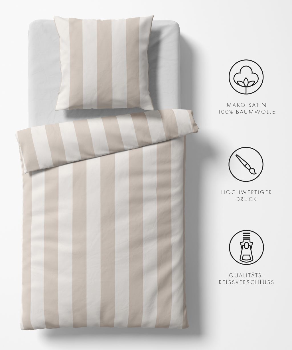 fleuresse – Hochwertige Bettwäsche Fleuresse Modern Life - Mako-Satin - 114412 Mandel