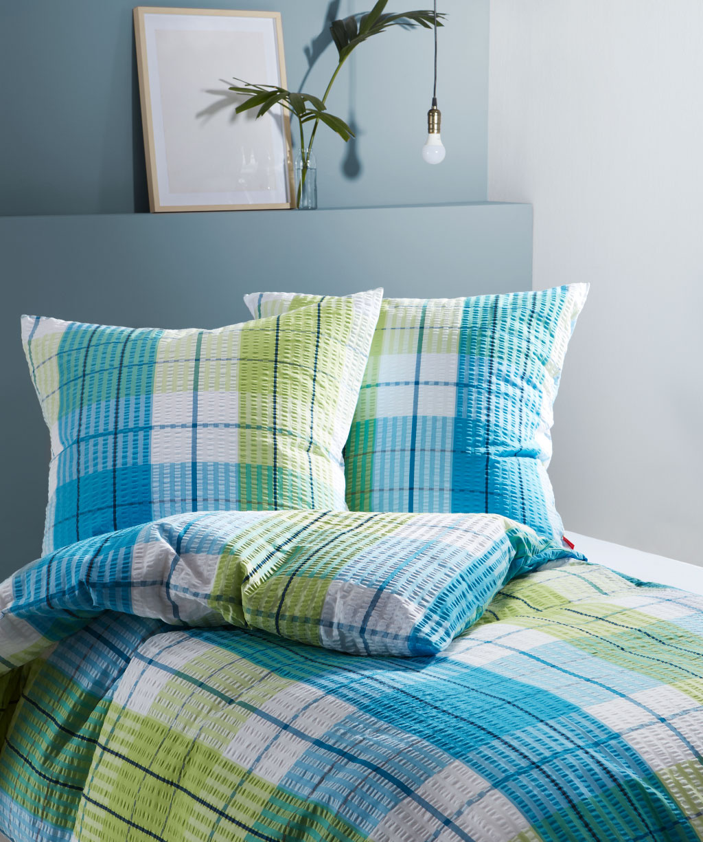 fleuresse – Hochwertige Bettwäsche Seersucker Bettwäsche bügelfrei-RIO-444112 2 Farben