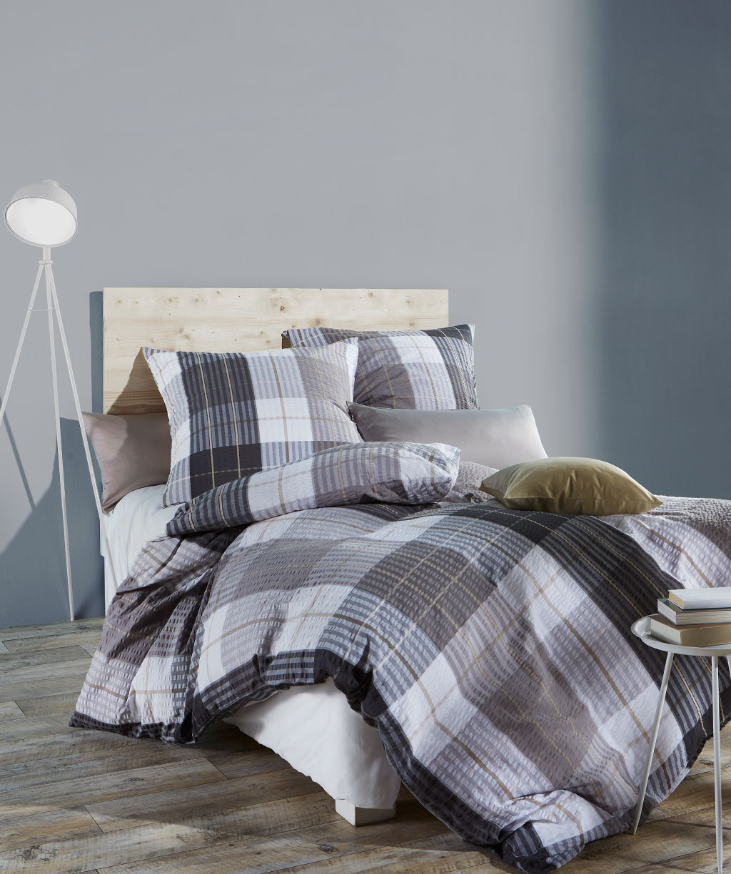 fleuresse – Hochwertige Bettwäsche Seersucker Bettwäsche bügelfrei-RIO-444112 2 Farben