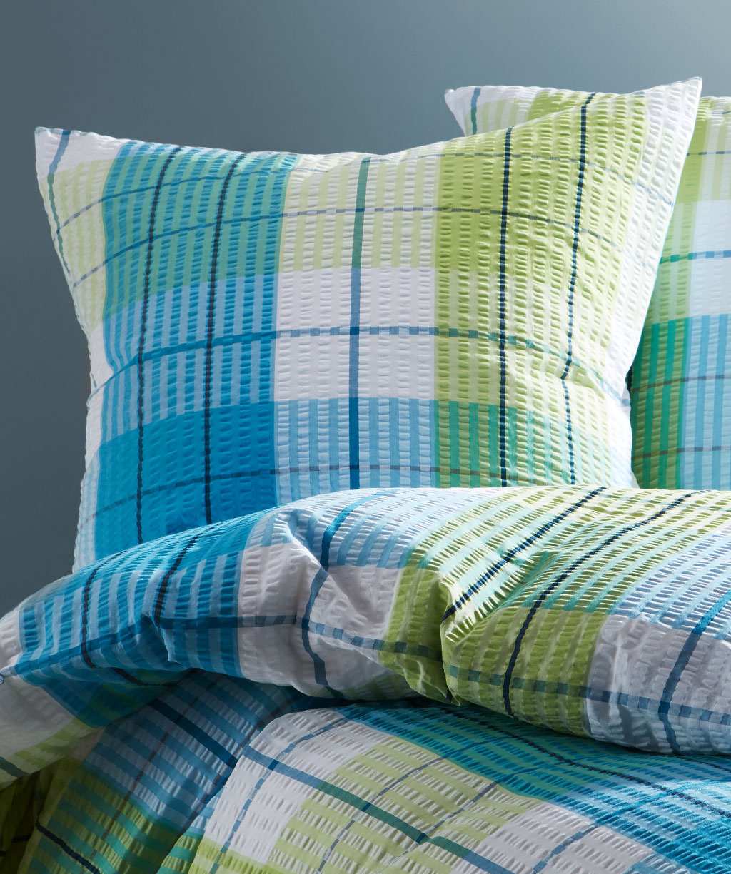 fleuresse – Hochwertige Bettwäsche Seersucker Bettwäsche bügelfrei-RIO-444112 2 Farben