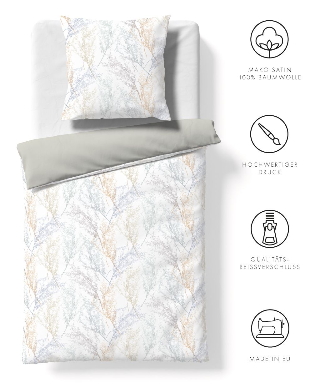 fleuresse – Hochwertige Bettwäsche   Fleuresse BED ARTS - Mako-Satin  Bettwäsche Druck 114533