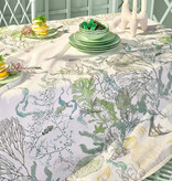 Garnier Thiebaut   Garnier Thiebaut Tischdecke BALADE MARINE verde  Halbleinen vorgewaschen