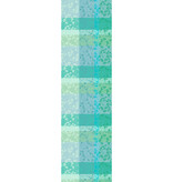 Garnier Thiebaut GT Tischdecke Damast  Mille Feullages turquoise- beschichtet abwaschbar
