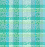 Garnier Thiebaut GT Tischdecke Damast  Mille Feullages turquoise- beschichtet abwaschbar