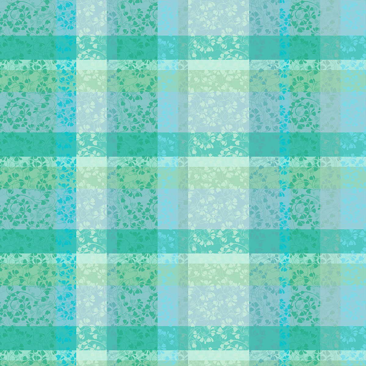 Garnier Thiebaut GT Tischdecke Damast  Mille Feullages turquoise- beschichtet abwaschbar