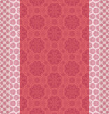 Garnier Thiebaut   GT Tischdecke Damast  MILLE ROSACES framboise - beschichtet abwaschbar
