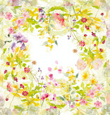 Garnier Thiebaut   Garnier Thiebaut Tischdecke  SOUFFLE-FLEURI_PRINTEMPS- Halbleinen vorgewaschen