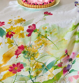 Garnier Thiebaut   Garnier Thiebaut Tischdecke  SOUFFLE-FLEURI_PRINTEMPS- Halbleinen vorgewaschen