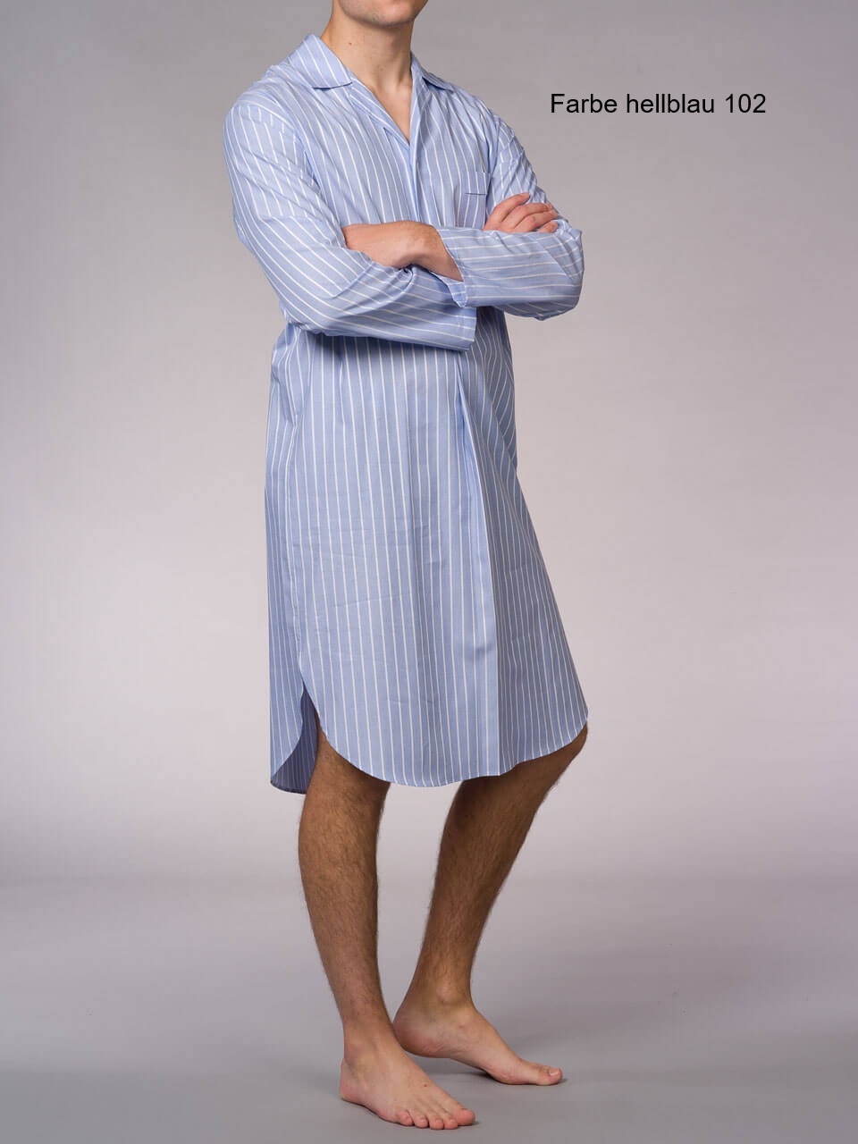 Novila  Herren Nachthemd Novila Mario 8046--Feiner Popeline-4 Farben lieferbar
