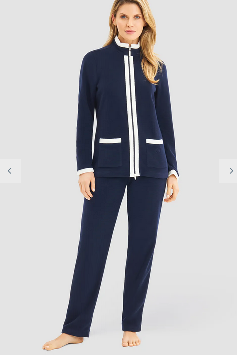 Féraud - Rösch  FÉRAUD Kuscheliger Hausanzug Homedress Fleece Fb.navy blau