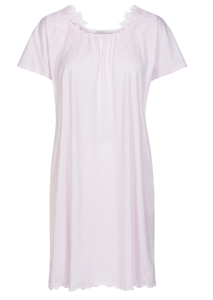 Féraud - Rösch FÉRAUD Nachthemd Spitze, feiner Single Jersey  100% Baumwolle - Fb.rose