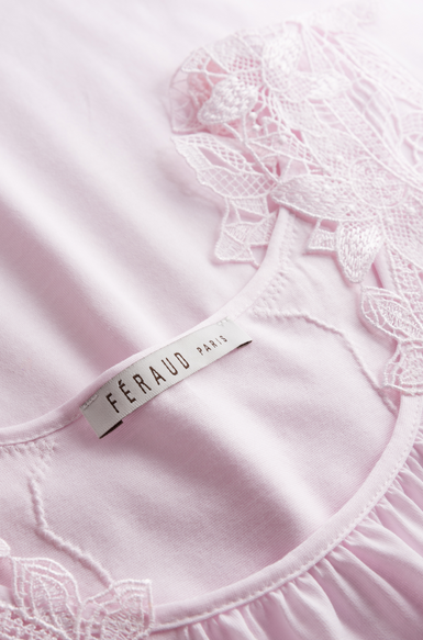 Féraud - Rösch FÉRAUD Nachthemd Spitze, feiner Single Jersey  100% Baumwolle - Fb.rose