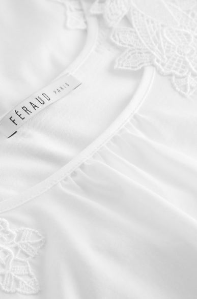 Féraud - Rösch FÉRAUD Nachthemd Spitze, feiner Single Jersey  100% Baumwolle - Fb.white