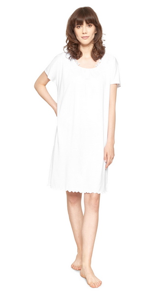 Féraud - Rösch FÉRAUD Nachthemd Spitze, feiner Single Jersey  100% Baumwolle - Fb.white