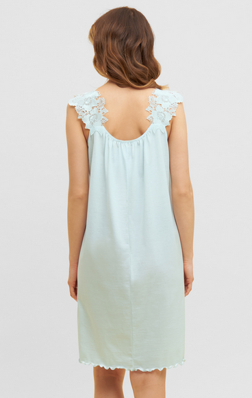 Féraud - Rösch FÉRAUD Nachthemd Spitze, Ärmellos feiner Single Jersey  100% Baumwolle - Fb.crystal