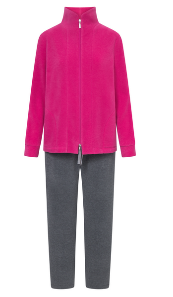 Féraud - Rösch  Rösch Kuscheliger Hausanzug Fleece pink-heather grey