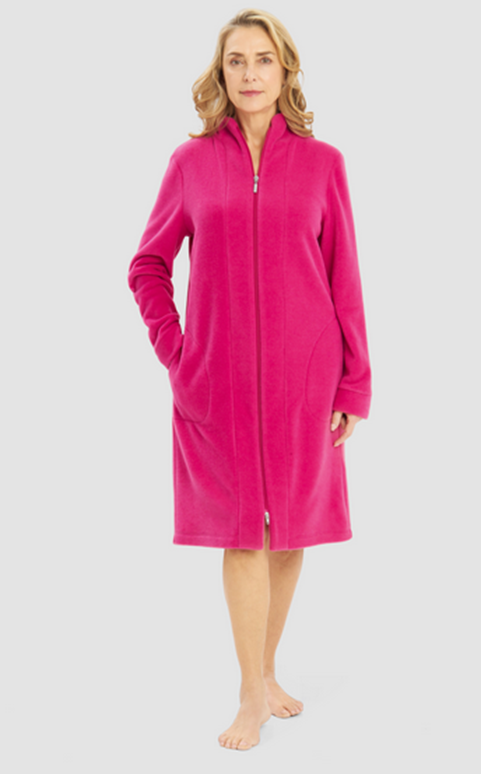 Féraud - Rösch   Rösch Kuscheliger Bademantel Hausmantel ReißverschlußFleece pink