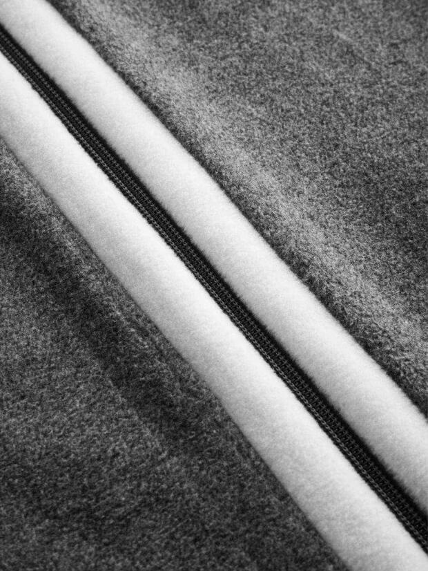 Féraud - Rösch  FÉRAUD Kuscheliger Bademantel lang Hausmantel mit Reißverschluß Fleece Fb.dunkelgrau