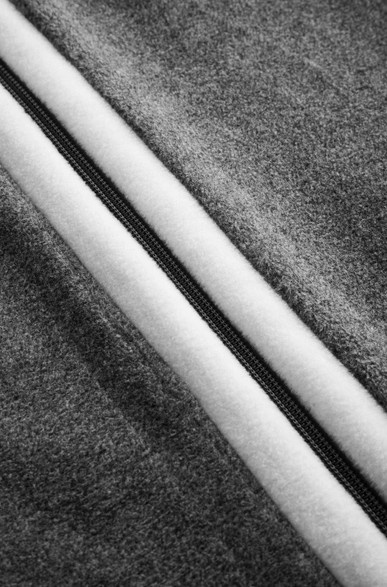 Féraud - Rösch  FÉRAUD Kuscheliger Bademantel lang Hausmantel mit Reißverschluß Fleece Fb.dunkelgrau