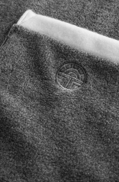 Féraud - Rösch  FÉRAUD Kuscheliger Bademantel lang Hausmantel mit Reißverschluß Fleece Fb.dunkelgrau