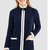 Féraud - Rösch  FÉRAUD Kuscheliger Bademantel lang Hausmantel mit Reißverschluß Fleece Fb.navy-dunkelblau