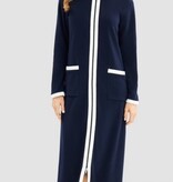 Féraud - Rösch  FÉRAUD Kuscheliger Bademantel lang Hausmantel mit Reißverschluß Fleece Fb.navy-dunkelblau