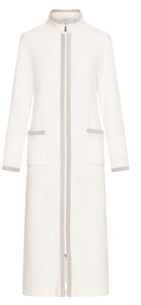 Féraud - Rösch  Angebot FÉRAUD Kuscheliger Bademantel lang Hausmantel mit Reißverschluß Fleece Fb.ivoiry