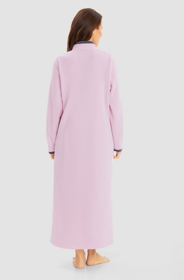 Féraud - Rösch  FÉRAUD Kuscheliger Bademantel lang Hausmantel mit Reißverschluß Fleece Fb.pale-rose