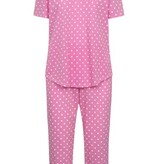 Féraud - Rösch    Rösch Damen Pyjama kurz 7/8 Tupfen Jersey fuchsia 100% Baumwolle