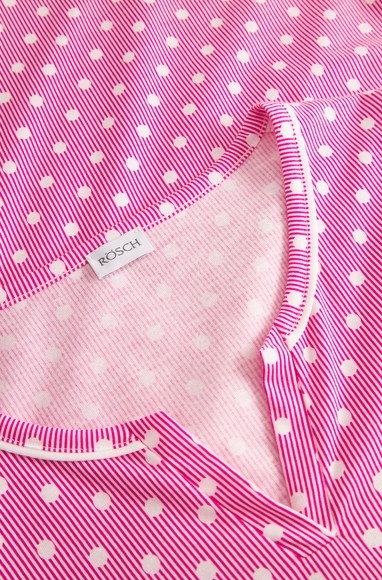Féraud - Rösch    Rösch Damen Pyjama kurz 7/8 Tupfen Jersey fuchsia 100% Baumwolle