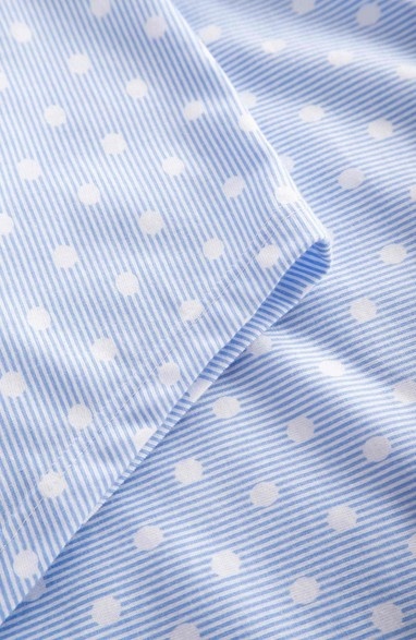 Féraud - Rösch    Rösch Damen Pyjama kurz 7/8 Tupfen Jersey skyblue 100% Baumwolle  -