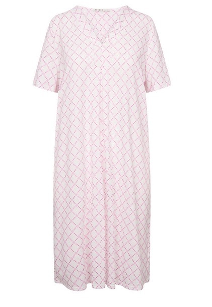 Féraud - Rösch FÉRAUD Nachthemd feiner Single Jersey 100% Baumwolle - Logo print pink