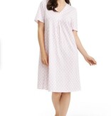 Féraud - Rösch FÉRAUD Nachthemd feiner Single Jersey 100% Baumwolle - Logo print pink