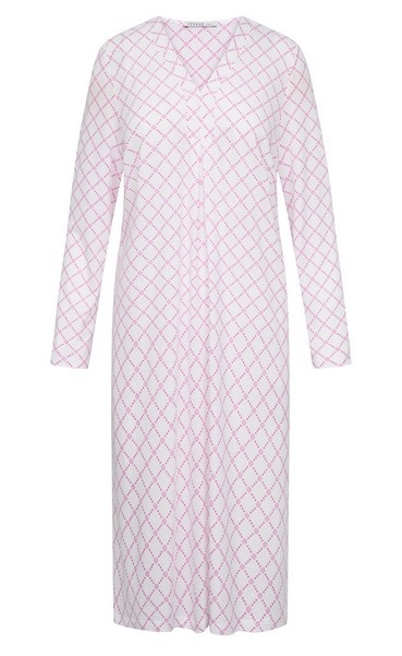 Féraud - Rösch FÉRAUD Nachthemd lang feiner Single Jersey 100% Baumwolle - Logo print pink
