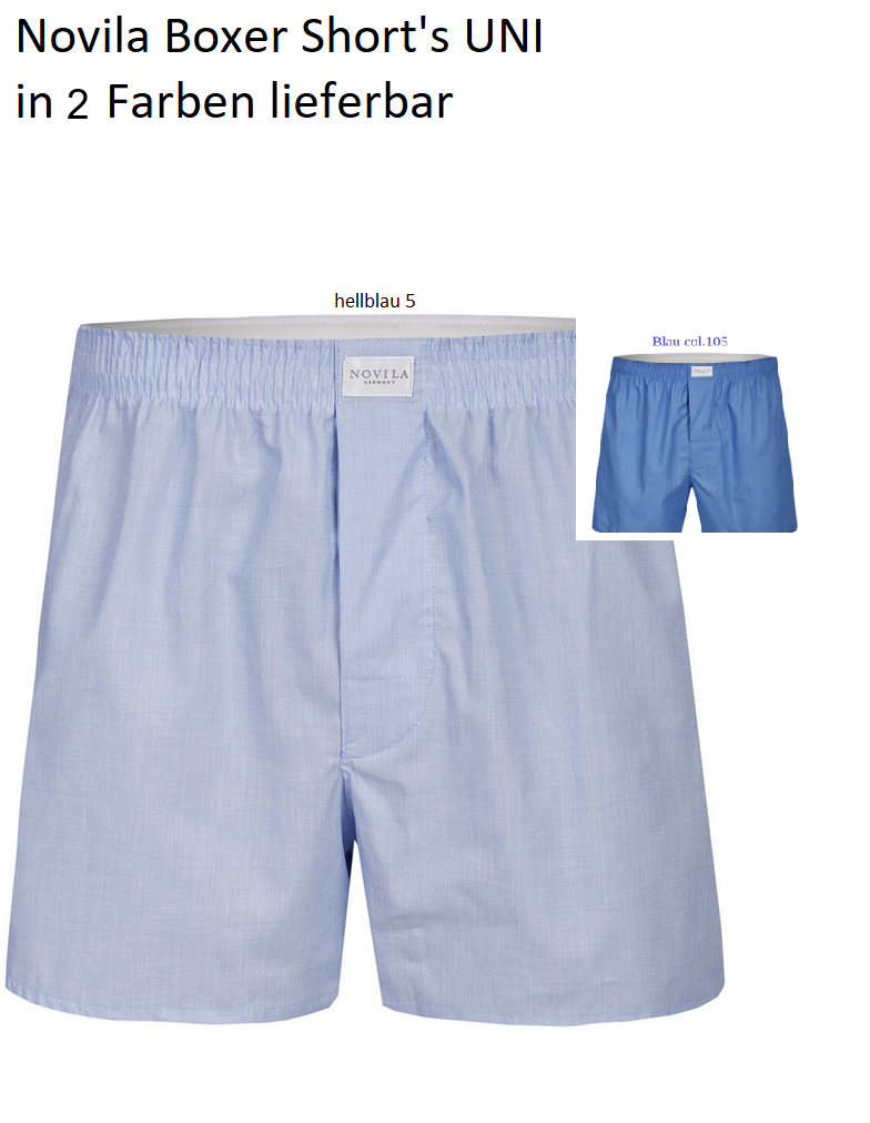 Novila Novila Boxershorts 8058 Uni 3 Farben Popeline