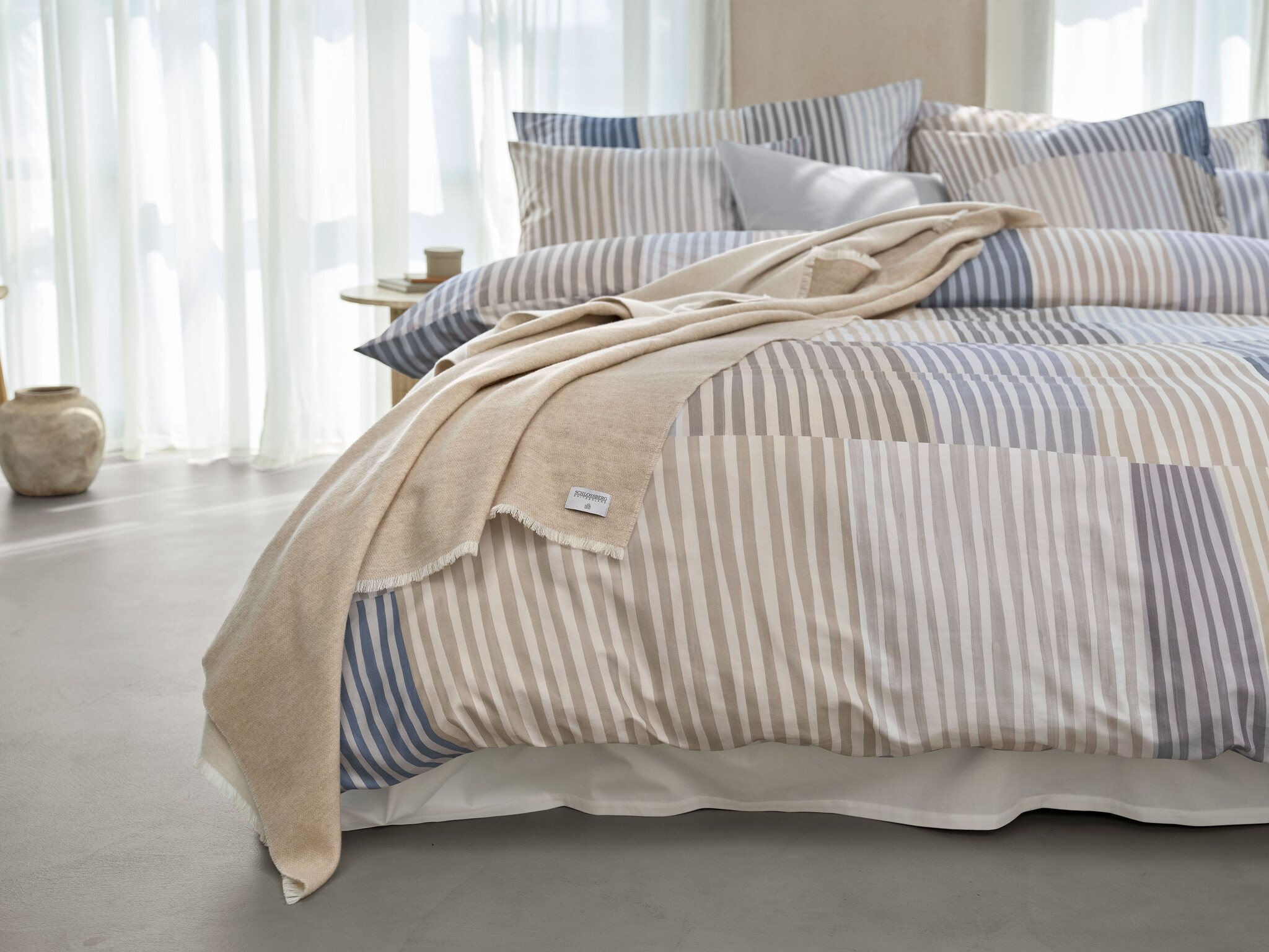 Schlossberg   Schlossberg MELVIN beige Bettwäsche feiner schweizer Satin